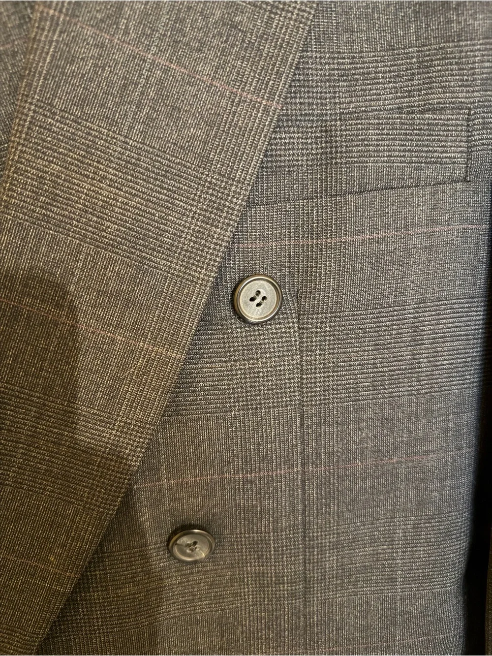 Nordstrom Double-Breasted Black Suit Blazer